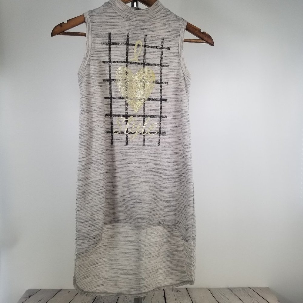 🌵 Total Girl Sleeveless High Low Gray Dress